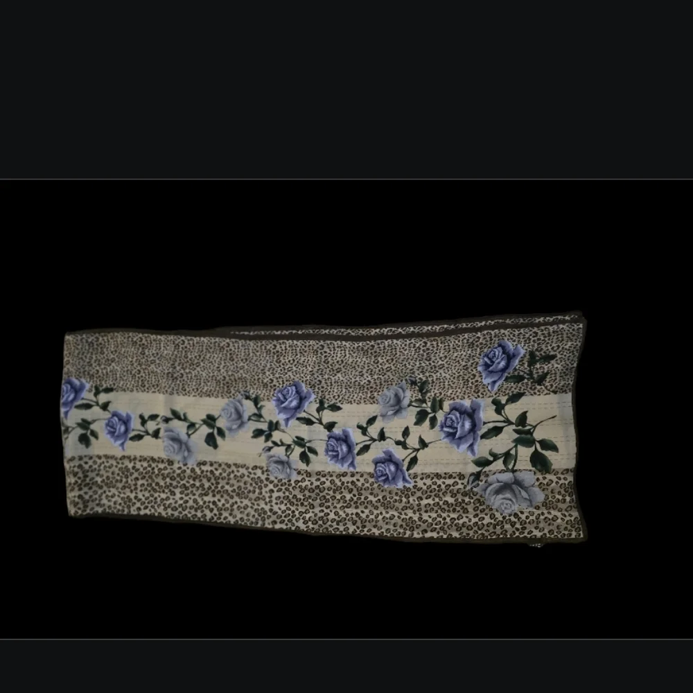 Floral Leopard Print Scarf, 100% silk, 54